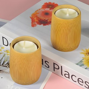 Coffret cadeau de bougies en bambou durables pour mariages et fêtes de luxe, prix compétitif, bougies faites à la main - Product Image 1