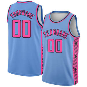 Maillot de basket-ball personnalisé noir, rouge et blanc avec lignes abstraites sur les côtés, édition authentique City - Product Image 3