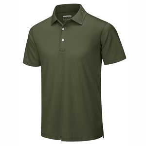 Camisas de Lona para Hombre con Logotipo Personalizado, de la Mejor Calidad, Precio Económico, Corte Ajustado, Bordadas, de Manga Corta y Secado Rápido - Product Image 1