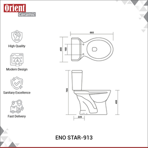 Inodoro de Cerámica de Diseño Único y Fabricación Personalizada, de Buena Calidad y Precio Razonable, Inodoro de 2 Piezas para Compradores Serios - Product Image 3
