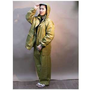 Vêtement de pluie deux pièces personnalisé pour moto, imperméable et léger en nylon 190T - Product Image 4