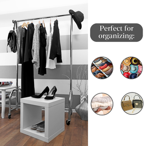 Soporte de ropa con marco de acero más vendido de uso comercial con estante - Product Image 3