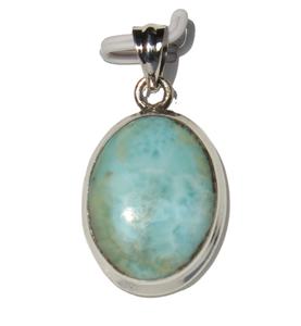 Collar de Plata de Ley 925 de Grado Superior Unisex colgante de gota de Larimar Natural cristal curativo colgantes de moda encantos - Product Image 3