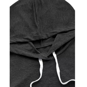 เสื้อกล้ามผู้ชายสีดำแบบมีเชือกผูกที่คอ สไตล์ลำลองสำหรับออกกำลังกาย รับทำแบรนด์ตามสั่ง ผลิตจากโพลีเอสเตอร์ผสมสแปนเด็กซ์ ออกแบบโดย OEM - Product Image 3