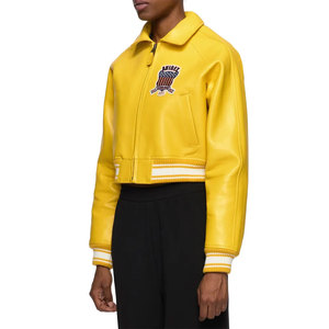 Top Quality Embroidery Street Wear <b>Leather</b> Avirex <b>Jacket</b> Custom Cowhide Genuine <b>Leather</b> Men's Avirex <b>Jackets</b> for <b>Winter</b> - Product Image 4