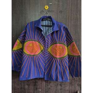 Chaqueta de Invierno de Terciopelo Suzani Estilo Vintage Lavinas, Reversible, Bordada, Ecológica, Hecha a Mano, de Lujo para Mujer - Product Image 1