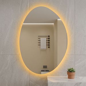 Miroir de salle de bain LED irrégulier moderne Daystar Trade avec rétroéclairage chaud, design contemporain mural pour Bar Mitzvah - Product Image 2