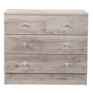 Comò Moderno in Rovere per Arredamento Casa, 4 Cassetti, Finitura Grigia per Camera da Letto, Appartamento, Soggiorno - Product Image 5