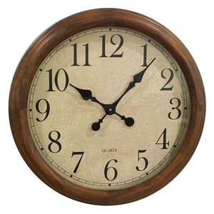 Reclaimed Acacia Wood <b>Decorative</b> <b>Wall</b> <b>Clock</b> Wholesale | Hand-Painted Numbers - Product Image 1