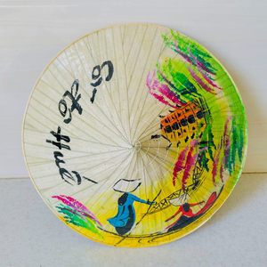 Sombreros de hojas tejidos a mano, personalizados con arte pintado, sombrero de paja de arroz de alta calidad, Vietnam, non la - Product Image 3