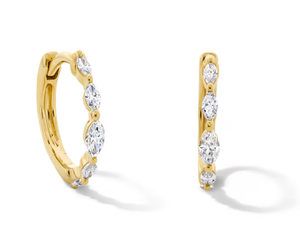 <b>Hoops</b> Earrings Diamond Earrings Gold and <b>Silver</b> Earrings Natural and Lab Grown Diamonds Earrings <b>Hoops</b> Fine Jewelry for Women - Product Image 1