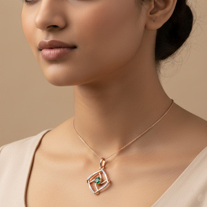 จี้เพชรแท้ 0.08 กะรัต ทรงกลมเจียระไนแบบบริลเลียนท์ สี H-I ความสะอาดระดับ VS-SI เครื่องประดับชั้นดีเพื่อความสง่างามเหนือกาลเวลา - Product Image 1