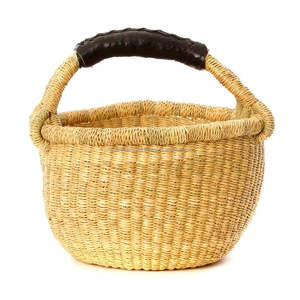 Cesta Bolga de algas marinas circular personalizable, cesta de almacenamiento clásica moderna ecológica hecha a mano, proveedor OEM de Vietnam - Product Image 6