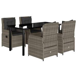 Conjunto de Comedor para Jardín en Gris - Product Image 2