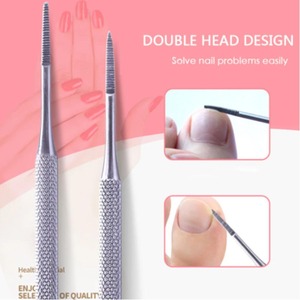 Lime à ongles double face pour ongles incarnés, outils de pédicure en acier inoxydable, repousse-cuticules pour manucure - Product Image 5