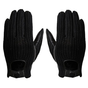 Men’s Genuine Goatskin Leather Motorcycle <b>Gloves</b> <b>Wool</b> Knitted Touchscreen Driving Riding <b>Gloves</b> Durable Car Driving <b>Gloves</b> - Product Image 1