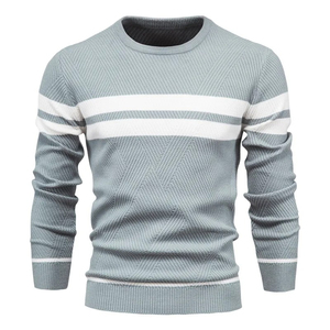 Suéter de Punto Cálido e Informal para Hombre, de Invierno, Fabricado por OEM, Suave, 100% Algodón, Cuello Redondo, Color Jaspeado, Antiarrugas - Product Image 6