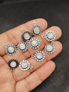 Top Deal Bulk Gemstone Charms Connectors Gold Plated Natural Rhodochrosite for DIY Jewelry Supplier OEM Jewelry Findings - Product Image 2