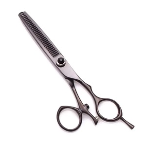 Ciseaux professionnels pour cheveux clairsemés en acier inoxydable 6CR13, 28 dents, pointe affûtée, pour droitiers, manche long en plastique durable - Product Image 1