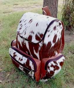 Handmade Leather Hair On Backpack Cowhide Travel Laptop Rucksack Vintage School Bag Durable Design LHBP-0040 - Product Image 2