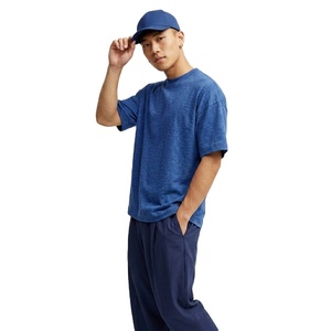 T-shirts surdimensionnés à épaules tombantes en coton épais, personnalisables, respirants, pour hommes, en jersey de haute qualité - Product Image 1