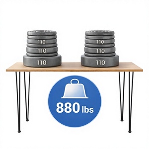 28 inch Hairpin <b>Table</b> Legs 1/2" solid steel <b>set</b> of 4 Metal Desk Legs 880lbs Load DIY Dining <b>Table</b> <b>Bench</b> Furniture Legs EDPTBL014 - Product Image 1