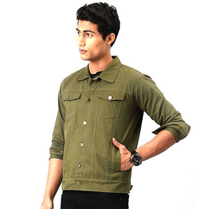 Solid <b>Denim</b> <b>Jackets</b> Formal Winter <b>Hooded</b> Windproof Cotton Front Logo Customizable High Quality <b>Denim</b> <b>Jacket</b> For <b>Men</b> - Product Image 3