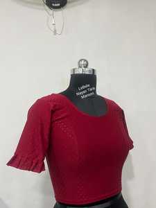 Blouse demi-sari femme automne/printemps, taille personnalisée, prête à porter, en tissu écologique respirant et extensible, grande taille, décontractée, à prix abordable - Product Image 2