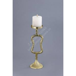 เชิงเทียนโลหะเทียนทีไลท์แบบนามธรรมสไตล์เสาตกแต่งบ้านทำด้วยมือการออกแบบที่ทันสมัย - Product Image 1