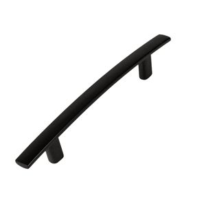 Poignée de porte et de meuble moderne en alliage de zinc noir mat, design arche subtile, entre-trous de 5 pouces, pour tiroirs de mobilier, idéale pour hôtels et centres commerciaux - Product Image 5