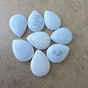 Natural Blue Opal Cabochon Teardrop Shape Calibrated Flat Back Gemstone, for Jewelry All Sizes Available - Product Image 4