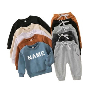 Conjunto Deportivo con Capucha para Bebés Niños, Color Sólido, Manga Larga, Corte Holgado Informal, 100% Algodón, Peso Medio, Ropa de Otoño con Bolsillos Laterales 2027 - Product Image 6
