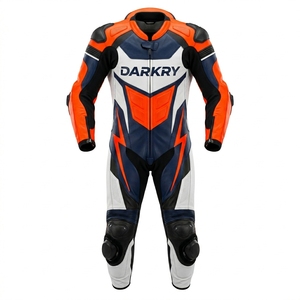 Combinaison en cuir personnalisée pour la course moto, équipement de moto, vêtements de protection pour les jours de piste, fabricant OEM, vente en gros - Product Image 1
