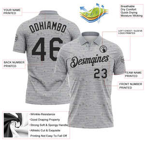 Camiseta Deportiva Polo con Estampado Completo, Nombre y Número del Equipo Personalizados, Ropa Deportiva Ligera de Poliéster, Fabricación al por Mayor OEM ODM - Product Image 3