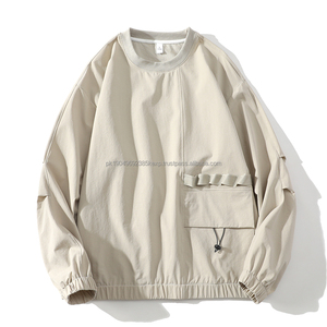 Pull-over à capuche personnalisé du fabricant de vêtements, sweat-shirt sérigraphié, sweat-shirt à capuche de luxe vierge surdimensionné, sweat-shirt à col rond pour hommes - Product Image 4