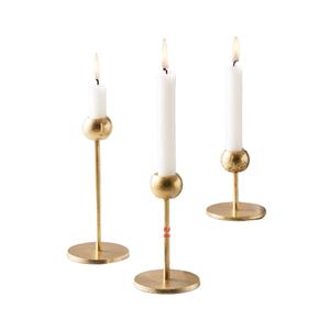 Candelero cónico de Metal dorado, soporte decorativo para el hogar, decoración de boda antigua dorada, soporte para velas hecho a mano - Product Image 1