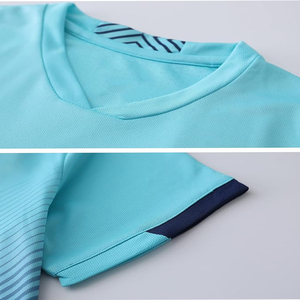Conjunto de Camiseta de Fútbol Unisex para Adultos, Cuello Mao, Manga Corta, Absorbe la Humedad, Antibacteriano, Protección UV, Poliéster Deportivo - Product Image 3