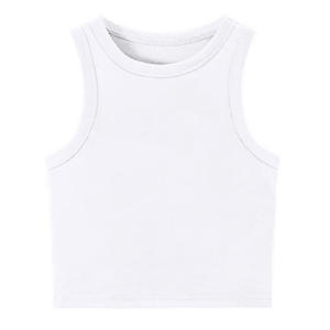 Camisetas de Tirantes Redondos para Mujer, Camisolas Femeninas, Tops Cortos para Entrenamiento, Camisetas de Algodón al por Mayor, Camisolas para Mujer - Product Image 3