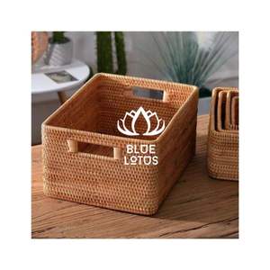 Meilleures ventes 2026 : Plateaux en rotin naturel pour meuble-lavabo et serviettes, 100% faits main, purs, propres, sûrs, artisanat traditionnel S - Product Image 1