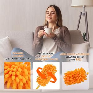 ชุด 8 ชิ้น สำหรับรีฟิลไม้ปัดฝุ่น Swiffer ใช้ซ้ำได้ ใช้ร่วมกับไม้ปัดฝุ่นแบบมือถือ 360 Heavy Duty Dusters 1 ด้าม สำหรับไม้ปัดฝุ่น Swiffer - Product Image 5