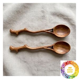 Cuillère en bois en forme de branche, fabriquée à la main, ustensile naturel pour les acheteurs en gros d'articles de cuisine, l'hôtellerie et les cadeaux - Product Image 6