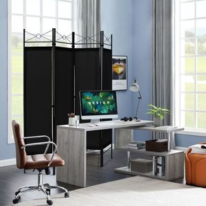 Divisorio per Ufficio Pieghevole a 4 Pannelli, Autoportante, 6 Piedi, per Separare Ambienti - Product Image 4