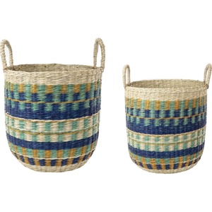 Eco-Friendly Woven <b>Plant</b> Fiber <b>Basket</b> Lid Classic Style Multifunction Design Vietnam Origin Organizational Storage <b>Basket</b> - Product Image 1