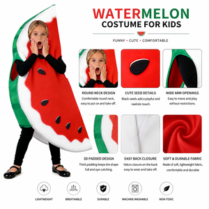 <span class=keywords><strong>Disfraz</strong></span> <span class=keywords><strong>de</strong></span> sandía para niños Baige, traje <span class=keywords><strong>de</strong></span> cosplay con temática <span class=keywords><strong>de</strong></span> frutas, <span class=keywords><strong>disfraz</strong></span> <span class=keywords><strong>de</strong></span> verano para actuaciones en escenario para niños y niñas - Product Image 2