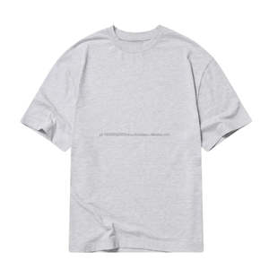 T-shirt oversize en coton 100% pour homme, 190 GSM, streetwear, tee-shirt basique, logo imprimé devant et derrière, épaules tombantes, coupe décontractée - Product Image 5