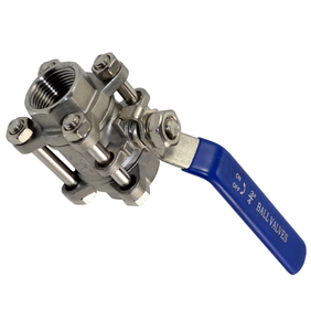 Válvula de Bola de Tres Piezas con Acabado Roscado, Estándar DIN SS316, Pasaje Completo, Clase 150, Control de Flujo Industrial - Product Image 5