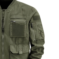 Veste cargo en jean pour homme à col montant, nouvelle collection hiver, vente en gros, logo frontal, haute qualité, design streetwear