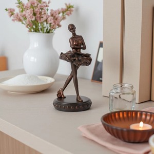Bronze Ballerina Figurine Sculpture Handmade Artistic Decor for Living Room Tabletop Display for Home Decor - Product Image 6