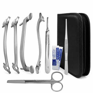 INSTRUMENTS CHIRURGICAUX SUAVE – Kit de 17 instruments vétérinaires en acier inoxydable pour rétracteur auriculaire canin, félin et bovin - Product Image 3