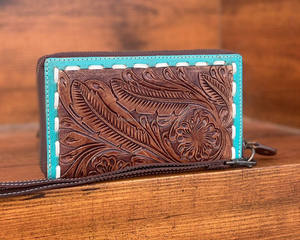 กระเป๋าคลัทช์หนังแท้สลักเครื่องมือใหม่กระเป๋าใส่โทรศัพท์มีสไตล์กระเป๋าสตางค์หนังตะวันตกอเนกประสงค์ - Product Image 2